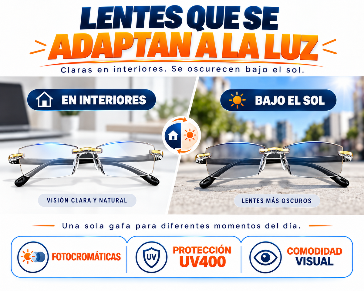 COMBO 2x Gafas Fotocromáticas TR90 — ¡LLEVA 2 Y PAGA 1!